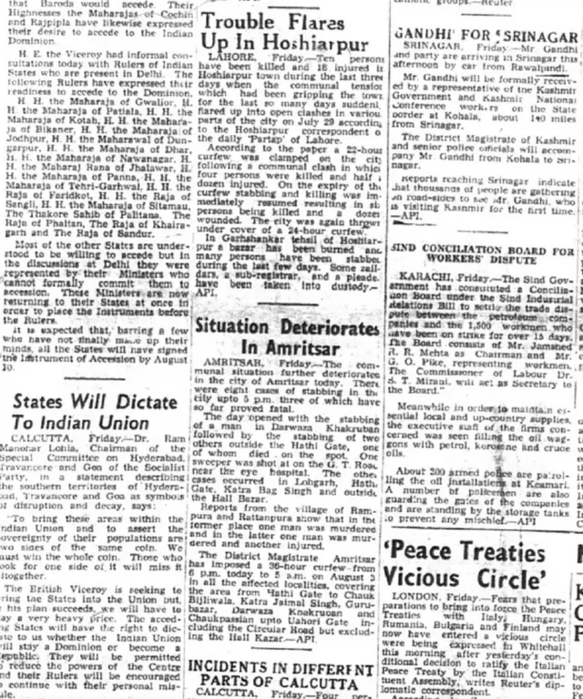 भारत-पाकिस्तान, बंटवारा