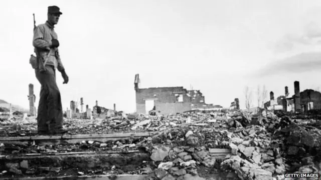 कोरियाच्या युद्धात प्योंगयोंगमध्ये झालेलं नुकसान