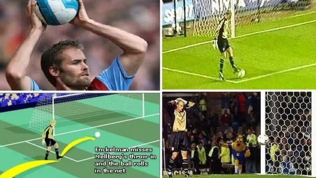 Ingene umupira winjiye mw'igoli ry'uwawuteye