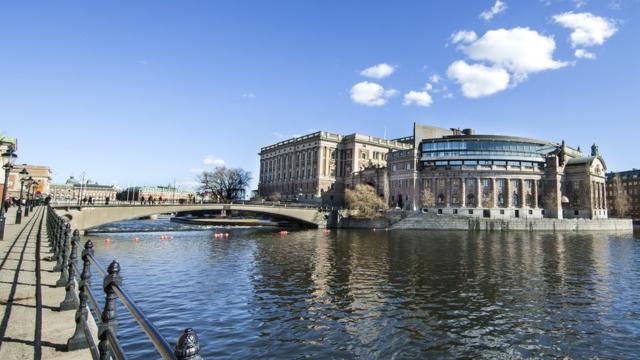 O prédio do Parlamento sueco