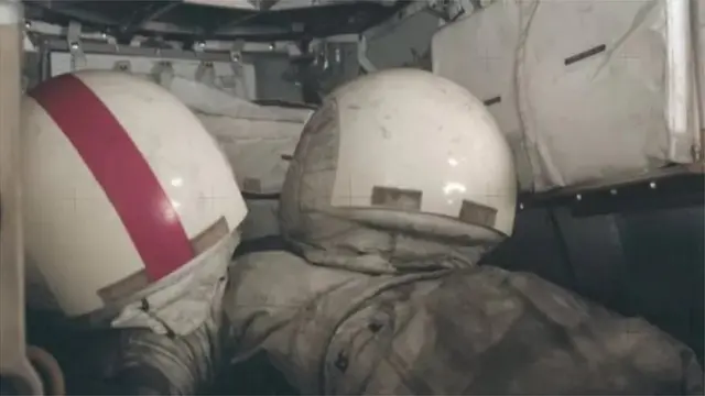 At the end of the Apollo 17 mission in December 1972, space suits and helmets were covered in lunar dust.
