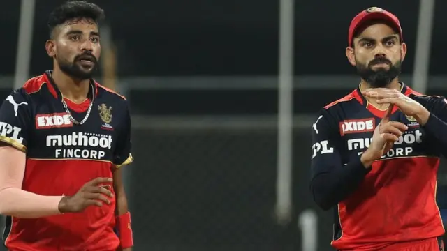 विराट कोहली और मोहम्मद सिराज