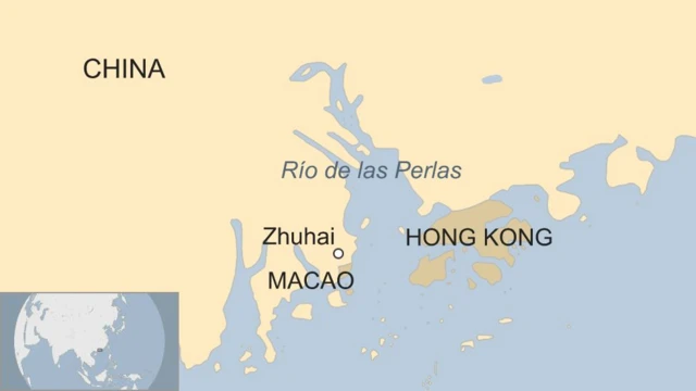 Mapa situando a Hong Kong