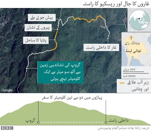 تھائی غار نقشہ