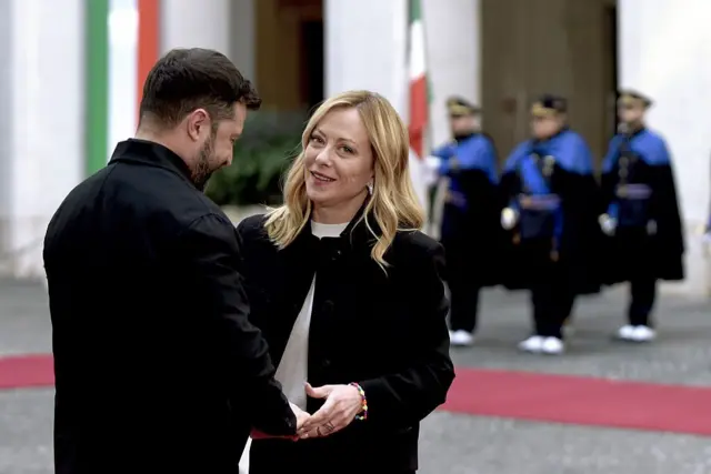 Владимир Зеленский и Джорджа Мелони