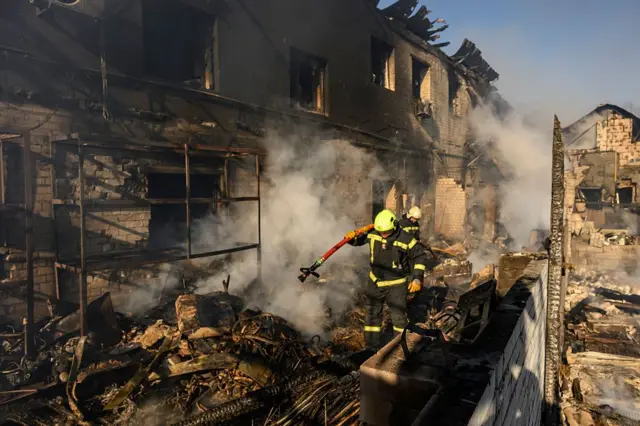 Edificio destruido en Ucrania