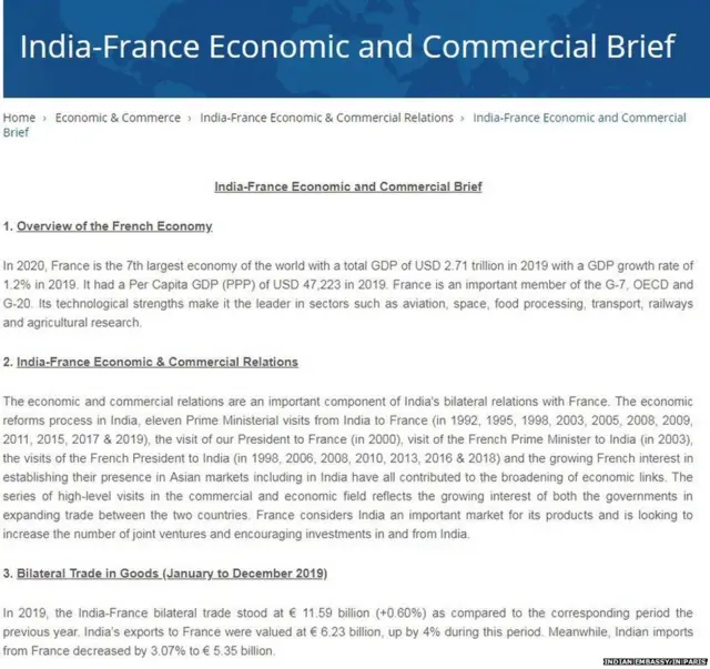 பிரான்ஸுக்கு இந்தியா ஆதரவு அளிப்பது ஏன்?