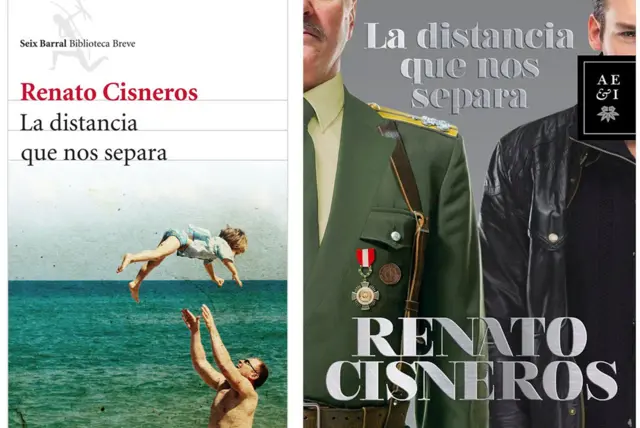 Las portadas de la edición internacional y peruana de "La distancia que nos separa".