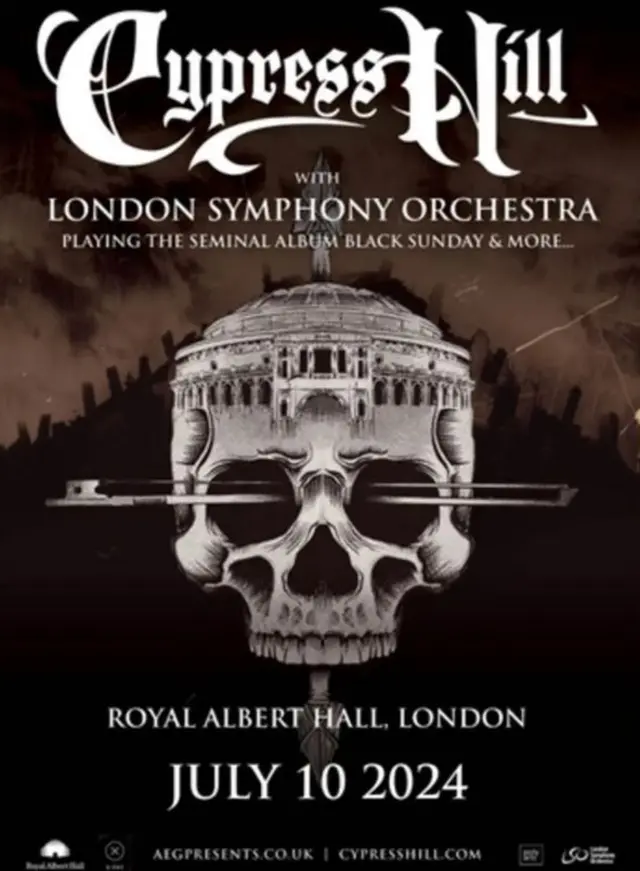 Poster za predstojeći nastup benda u Londonu