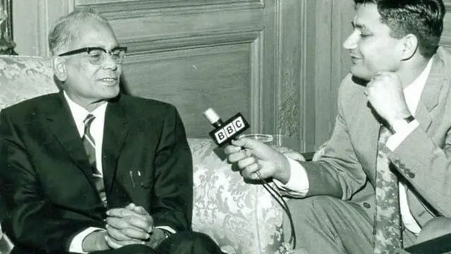 बीबीसी स्टूडियो में जयप्रकाश नारायण