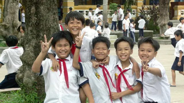 Giờ ra chơi của các em học sinh THPT