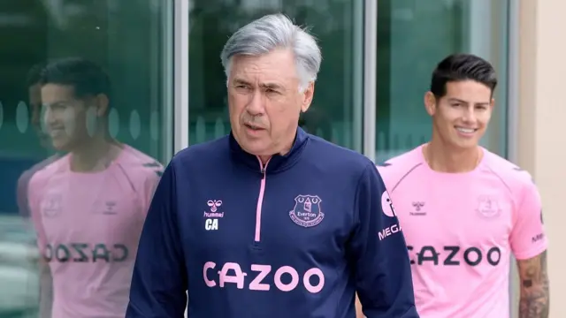 Carlo Ancelotti y James Rodríguez