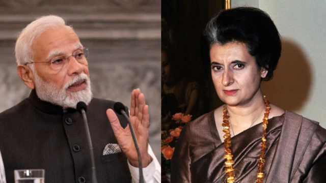 मोदी और इंदिरा गांधी