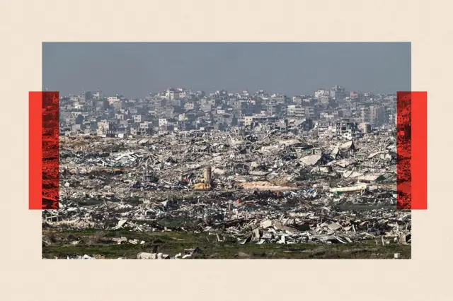 Рушевине у Појасу Газе после двогодишњег бруталног рата Израела и палестинског Хамаса