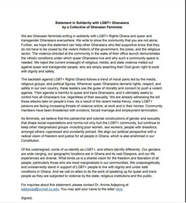 "LGBTQI office in Ghana"