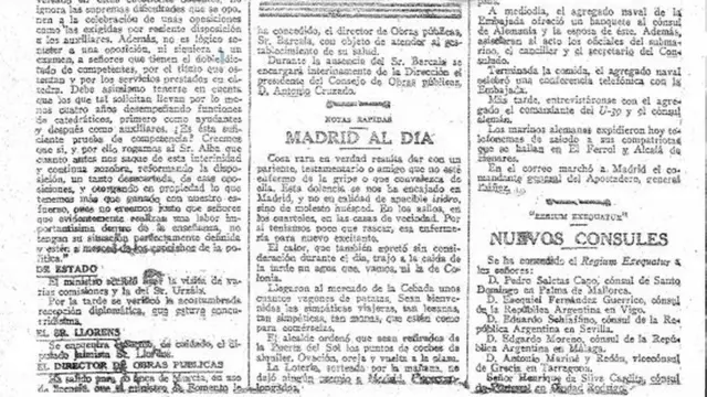 Un artículo del diario ABC del 22 de mayo de 1918 sobre la gripe.
