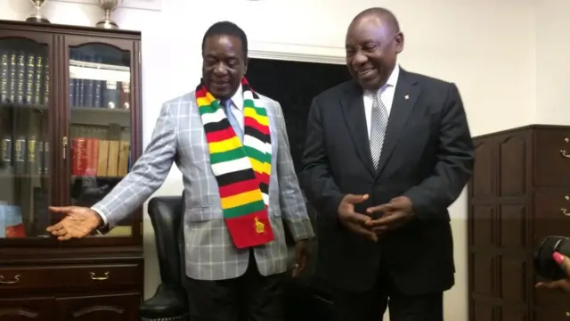 Emmerson Mnangagwa and Cyril Ramaphosa