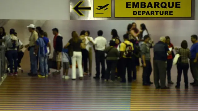Aeropuerto de Maiquetía, cerca de Caracas.