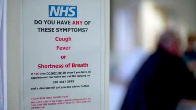 Many surgeries are warning people with respiratory illnesses to stay away and use the phone