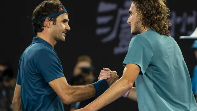 Stefano dey shake Federer