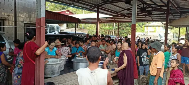 စစ်ဘေးရှောင်တွေကို လက်ခံပေးထားတဲ့ ဘုန်းတော်ကြီးကျောင်း