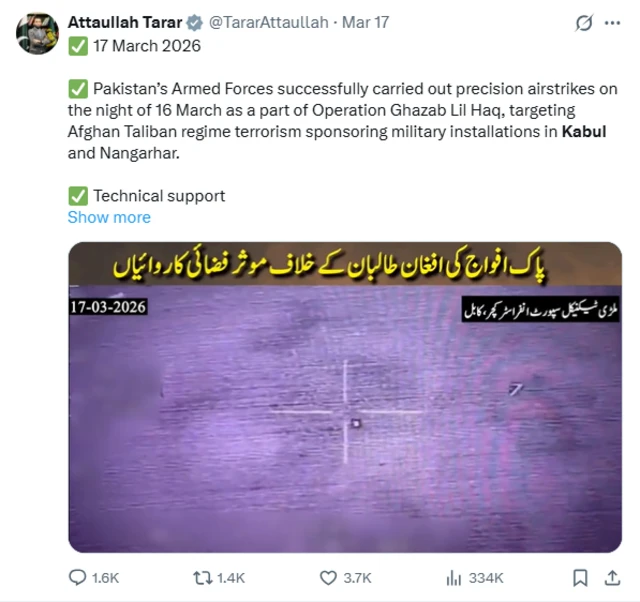 عطا اللہ تارڑ کی ایکس پوسٹ