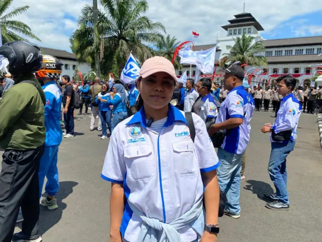 Estika, buruh perempuan dari Kabupaten Bandung Barat. 