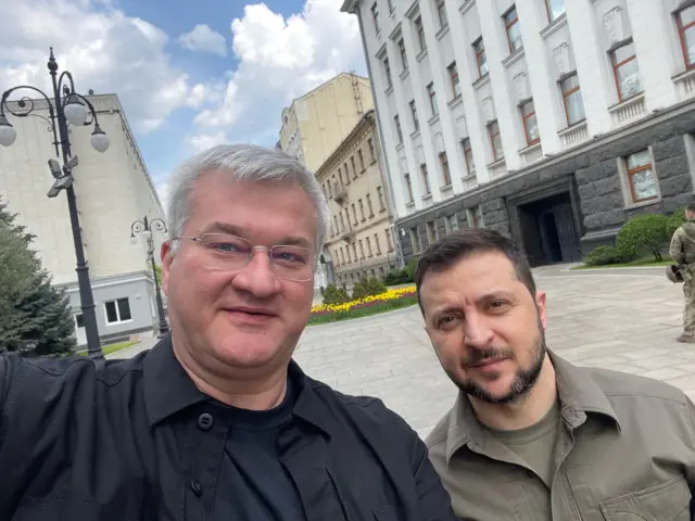 Андрій Сибіга і Володимир Зеленський
