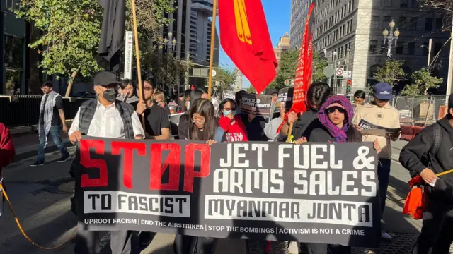 ဆန်ဖရန်စ္စကိုမှာ မြန်မာ့အရေးဆန္ဒထုတ်ဖေ်