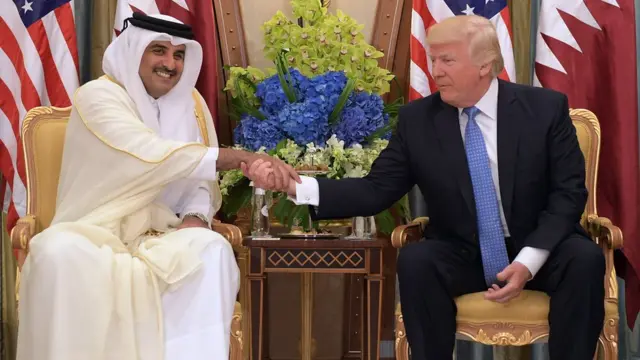 ترامپ و شیخ تمیم بن حمد آل ثانی