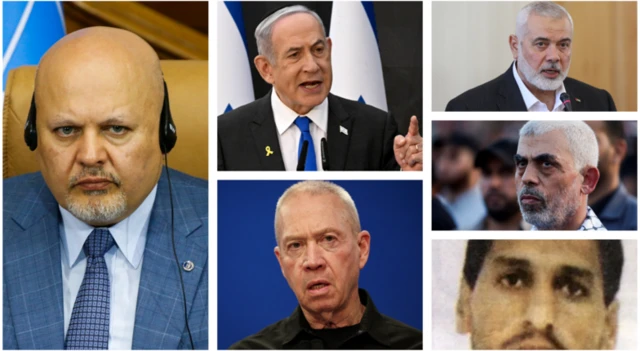 المشتبه بهم الخمسة إلى جانب المدعي العام للجنائية الدولية 