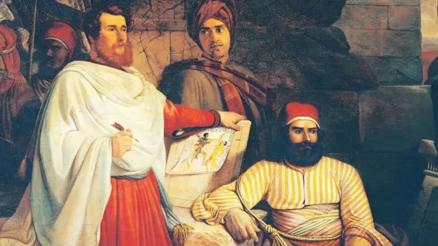 شامبليون في ملابس شرقية أثناء رحلته إلى مصر