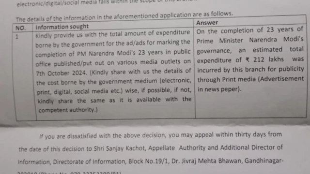 ਆਰਟੀਆਈ ਦਾ ਜਵਾਬ