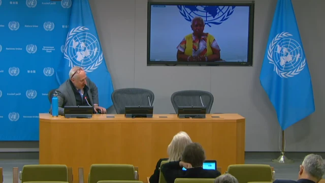 Bintou Keita mu kiganiro n'abanyamakuru mu buryo bwa videwo bw'iyakure, ku itariki ya 27 Werurwe (3) mu 2024