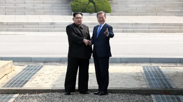 Kim Jong-un y Moon Jae-in