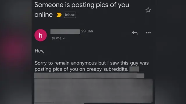 ジョディーが受け取った匿名の電子メール