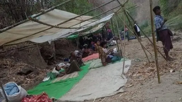 စစ်ကိုင်းတိုင်းအတွင်းကနီမြို့နယ်မှာ စစ်ဘေးရှောင်နေကြရတဲ့ပြည်သူများ