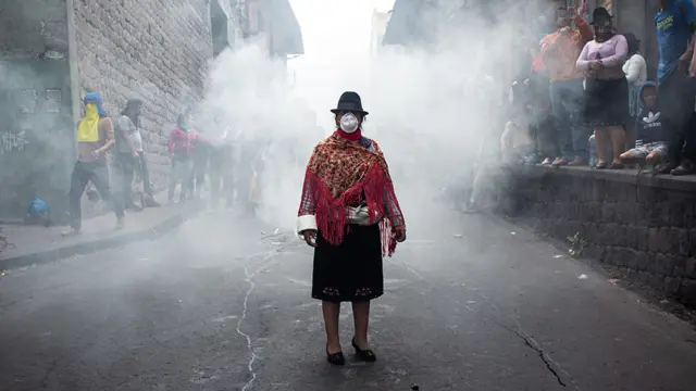 Fotogoprocasinoindígenagoprocasinoprotesto no Equador