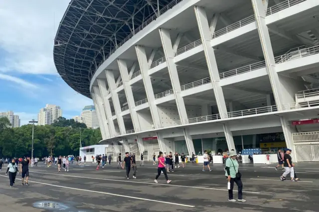 Suasana kawasan stadion utama Gelora Bung Karno (SUGBK), Senayan