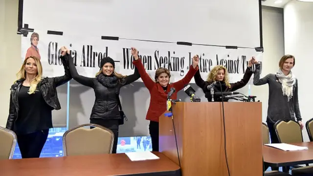 women wey dey accuse President Donald Trump say im harass dem