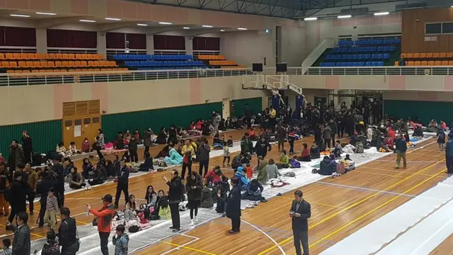 흥해읍체육관 지진대피