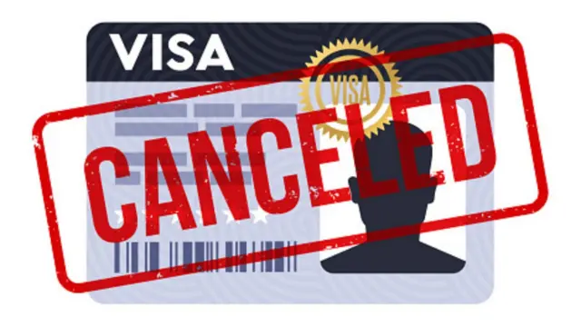 Canceled Visa Identification Card - stock illustration