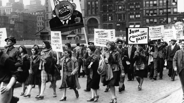 Mulheres comunistas americanas marcharam em Nova York