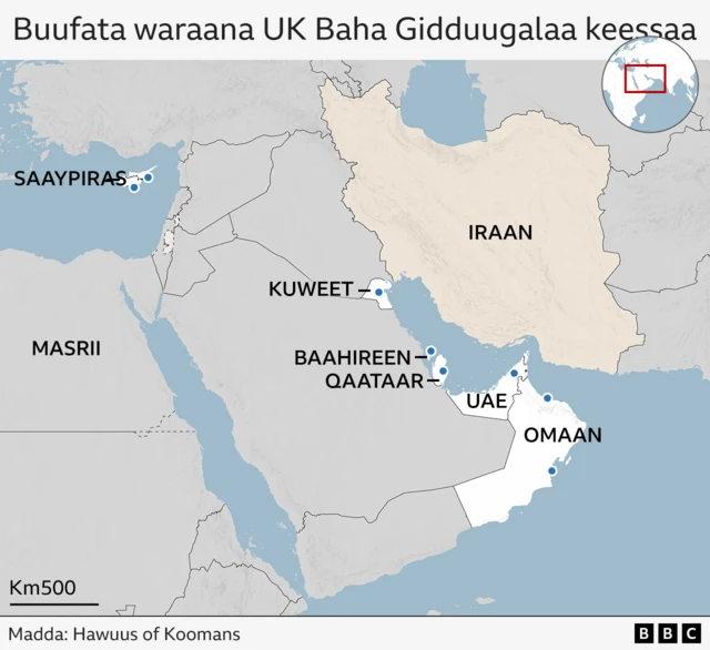 Buufataalee waraanaa UK Baha jidduugalaa keessaa