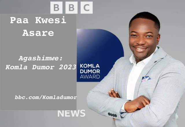 Paa Kwesi Asare, umu nye Ghana, yatsindiye agashimwe kitiriwe Komla Dumor