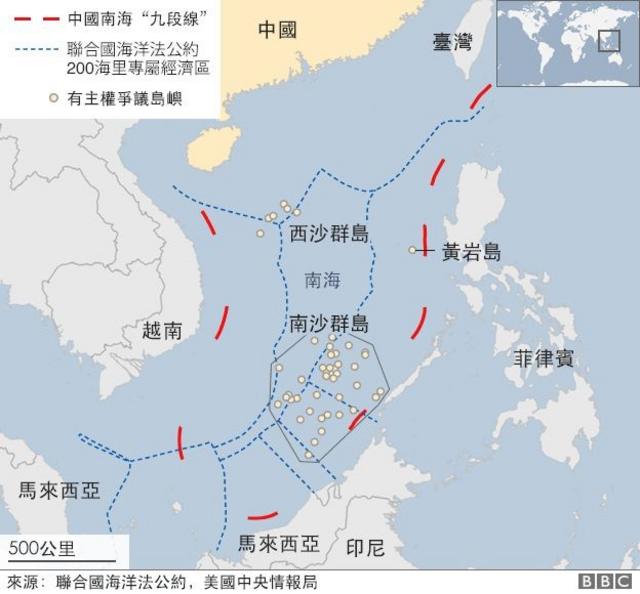 中國的南海九段線