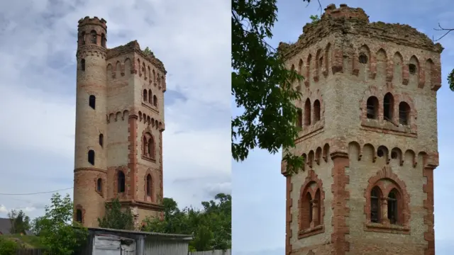 Водонапірна вежа з гвинтовою драбиною всередині