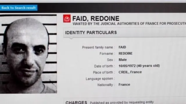 Redoine Faid bị đưa vào danh sách truy nã của Interpol sau cú vượt ngục năm 2013