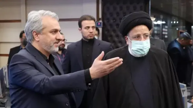 ابراهیم رئیسی رئیس جمهور و رضا فاطمی امین وزیر صنعت، معدن و تجارت ایران