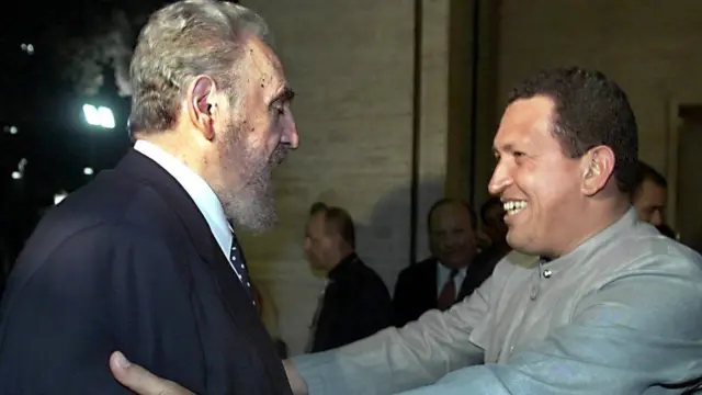Chávez y Fidel castro.